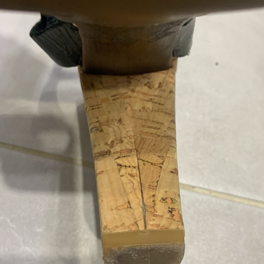 Portuguese Made Gorgeous Leather Cork Platform High Heels Sandals - Picture 10 of 11